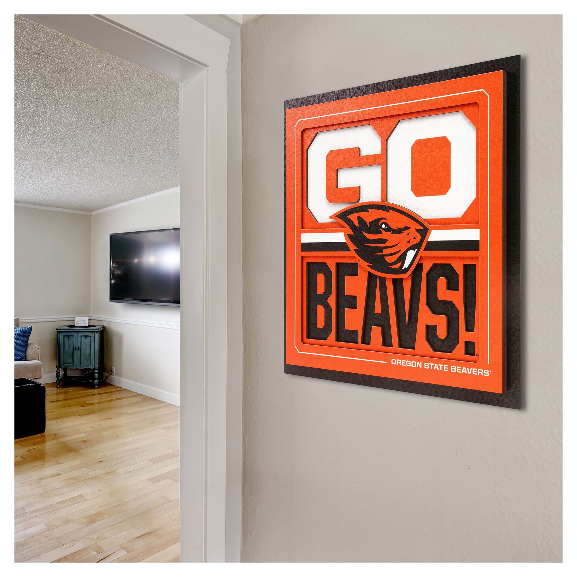 IDNA Oregon State Beavers 12" x 12" Slogan Series 3D Wall Art