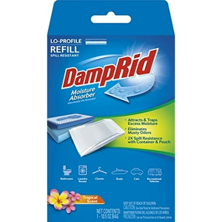 DampRid FG45 Lo-Profile Refill Moisture Absorber, Tropical Scent