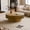 Brown, variant on 39.37'' Round Coffee Table with Storage Solid Wood Veneered Modern Coffee Table Accent Tea Table for Living Room, Bedroom, Apartment or Office, Walnut