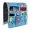 Robot and Gears Blue Pattern, variant on Robot and Dogs Black Pattern Armrest Organizer, Couch Pocket Organizer with 6 Pockets, Linen Textured Gifts for Family Friends,13x35in(33x89cm)