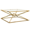 thumbnail image 3 of Diamond Sofa Aria Square Stainless Steel Cocktail Table ARIACTGD, 3 of 7