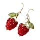 thumbnail image 3 of Pendientes de frambuesa roja para mujer, ligeros, de uso diario, con forma de fruta dulce. Caída corta, 3 of 9