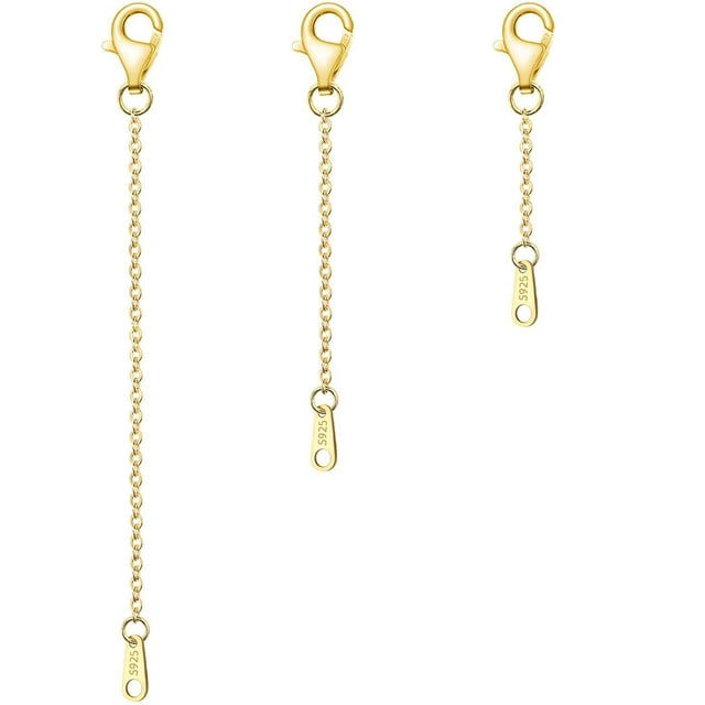 Necklace Extenders Gold Chain Extenders for Necklaces Extensions Sterling Silver Bracelet