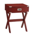 thumbnail image 6 of Hassch Rustic Nightstand Wood End Table Side Table with 1 Storage Drawers, Red, 6 of 10