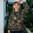 thumbnail image 2 of Uorisanigo Girls Half Zip Pullover Sweatshirt Oversized Long Sleeve Pullover Top Outerwear for Vacation Shopping Exercise Wear Dead Branch and Leaf Print Athletic Shirts Tops, 2 of 7