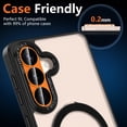 thumbnail image 7 of CASEFIV for Samsung Galaxy S26 Camera Lens Protector Tempered Glass Camera Cover,9H Hardness Aluminum Metal Lens Film,Anti-Scratch Strong Stickiness Case Friendly,1 Pack Orange, 7 of 7