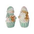 thumbnail image 1 of Polyresin Christmas Cupcake (Asstd) - Set of 2, 1 of 3