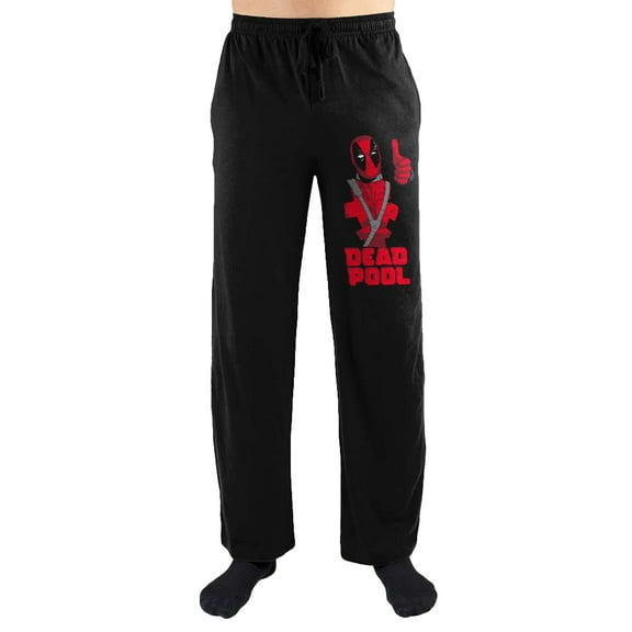 Marvel Comics Deadpool Thumbs Up Print Men's Sleep Pajama Pants Small