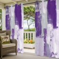 thumbnail image 2 of Outdoor Curtains for Patio Waterproof Purple Gray Block Indoor/Outdoor Curtain Tiebacks Abstract Art Privacy Curtain Sun Blocking Grommet Drapes for Pergolas Gazebo Porch Balcony 2 Panel 54x108 Inch, 2 of 9