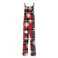 thumbnail image 5 of BLTIBY Christmas Jumpsuit for Women Xmas Printed Rompers Spaghetti Strap Jumpsuits with Pockets Sexy Santa Outfits Loose Overalls Costumes Multicolor 2 M, 5 of 5