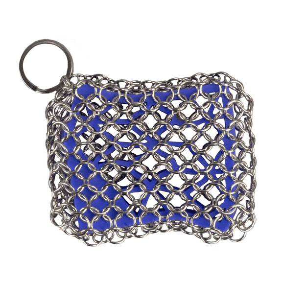 Lodge Cast Iron Square Chainmail Scrubbing Pad, 1, Blue