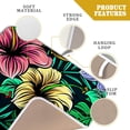 thumbnail image 4 of Colorful Hawaiian Floral Dish Mat - Tropical Leaf Flowers Dish Drying Mat for Kitchen Counter Spring Hibiscus Plumeria Plant Drying Pad Fast Dry Kitchen Accessories 16 x 18 Inch, 4 of 7