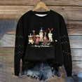 thumbnail image 5 of Craaazy Women's Funny Christmas Printed Long Sleeved Shirt Round Neck Christmas Sweatshirt Gifts, 5 of 5