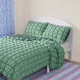 thumbnail image 2 of Mainstays Kids Light Green Solid Puffy Comforter Set, Full/Queen, 3 Pieces, 2 of 9