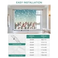 thumbnail image 6 of Teal Christmas Tie Up Curtains for Windows 45 Inch Length Balloon Curtains Kitchen Adjustable Balloon Window Shade Snowman Xmas Tree Snowflake Winter Tie Up Valance Bathroom Curtain Window 34"x45", 6 of 6