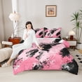 thumbnail image 4 of Manfei Teens Adults Abstract Oil Painting Full Size Comforter Sets 3-Piece,Vintage Aesthetic Bedding Comforter Set,Retro Gradient Minimalist Lightweight Bedding Sets,Breathable Home Decor,Reversible, 4 of 8