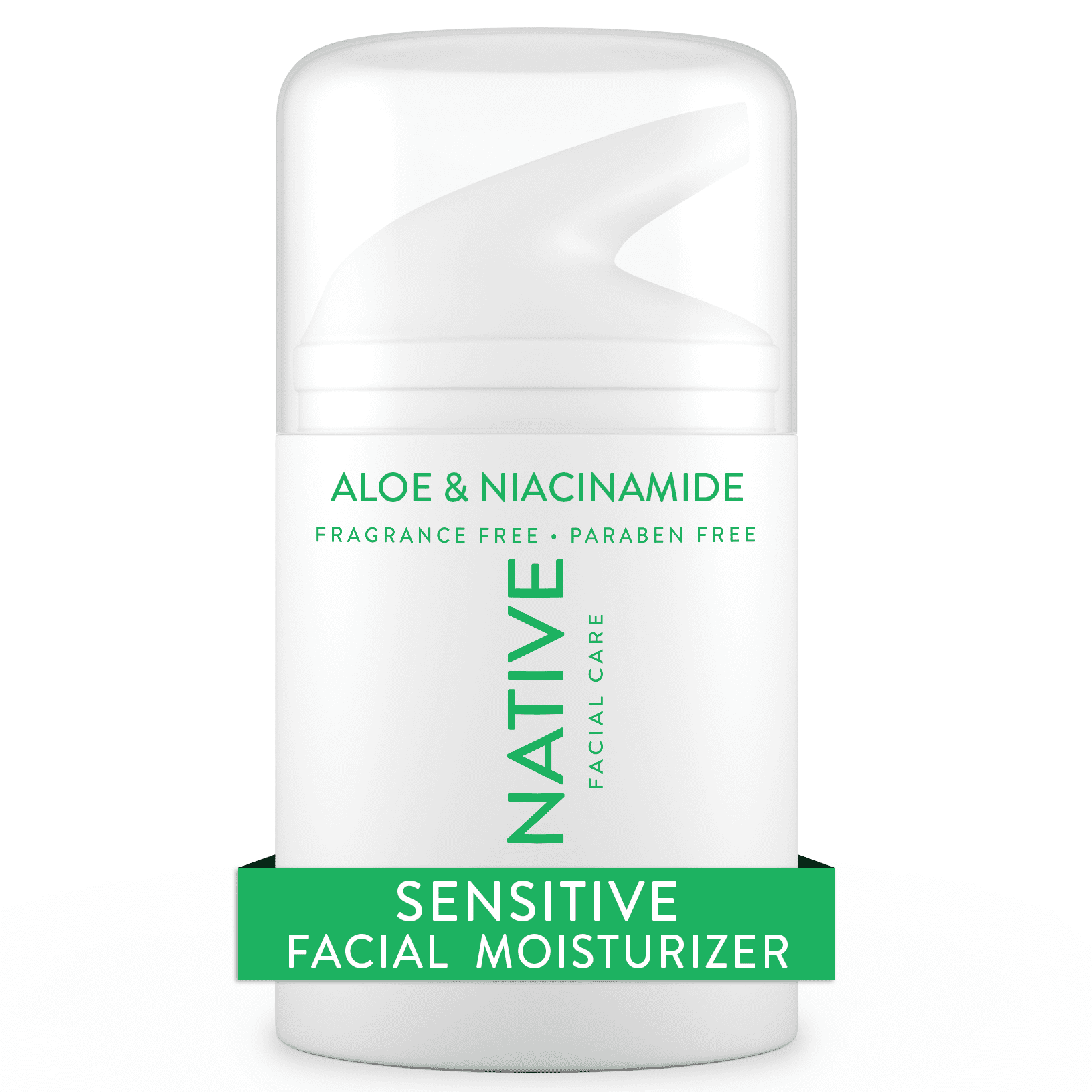 Native Skin Care Sensitive Facial Cleanser 12 oz + Moisturizer 1.7 oz Set
