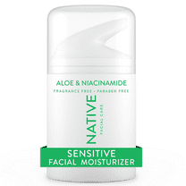Native Facial Moisturizer for Sensitive Skin with Aloe and Niacinamide, Unscented, 1.7 oz