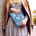 thumbnail image 5 of HELLHERO Daisy Print Bible Covers, Large Capacity PU Leather Church Bible Bag with Zippered Pockets, Portable Hand Bag for Church Work, 5 of 12