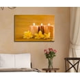 thumbnail image 2 of wall26 - Canvas Prints Wall Art - Blooming Petunias with Burning Candles in a Spa Setting | Modern Wall Decor/Home Decoration Stretched Gallery Canvas Wrap Giclee Print. Ready to Hang - 16" x 24, 2 of 4
