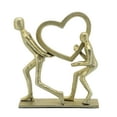 thumbnail image 2 of Sagebrook Home Metal 10"h Heart Couple, Gold, 2 of 5