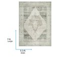 thumbnail image 3 of Livabliss x Becki Owens Luca Vintage Medallion Area Rug,5'3" x 7',Olive, 3 of 6