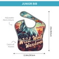 thumbnail image 4 of Susaid Western Style Bald Eagle Print Bibs for Babies Toddlers Adjustable Waterproof Free Soft Durable Bibs for eating with Large Pocket Food Catcher, 4 of 8