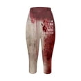 thumbnail image 3 of WILLBEST Pantalones de Yoga Con Estampado de Manchas de Sangre de Halloween Para Mujer, Mallas Ajustadas de Cintura Alta Para Entrenamiento, Fitness, Running, Ropa Informal Extra Grande, 3 of 3
