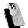 thumbnail image 6 of DesignSkinz Scratch-Resistant Hard Slim Case Compatible with iPhone 16 (Compatible with MagSafe) - White Marble Surface, 6 of 9