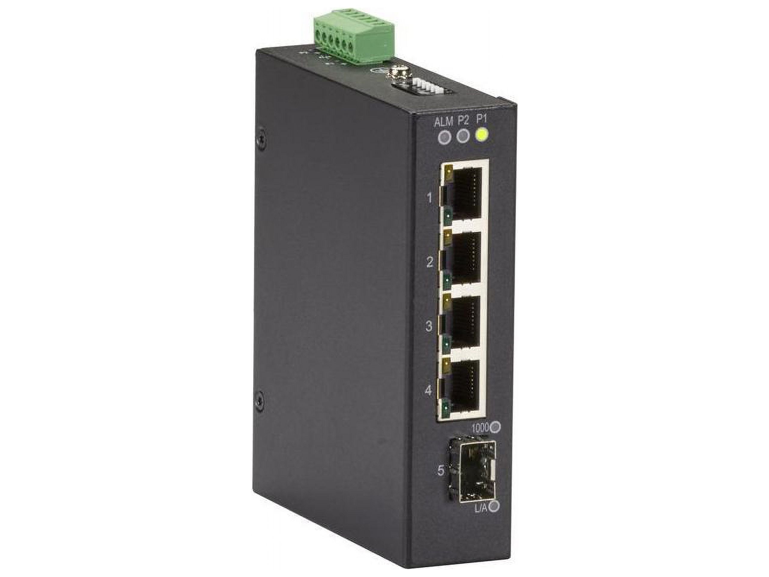 Black Box Industrial Gigabit Ethernet Switch Extreme Temperature 5-Port LIG401A
