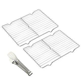 Checkered Chef Cooling Rack - Set of 2 Stainless Steel, Oven Safe Grid Wire  Cookie Cooling Racks for Baking & Cooking - 8” x 11 ¾