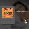 thumbnail image 3 of Qiopertar Clearance Home Decor Indoor Hygrometer With Alarm Clock And Date Display Thermometers Digital Temperature Hygrometer With Large Screen,Suitable For Office,Bedroom And Greenhouse, 3 of 6