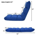thumbnail image 2 of Costway Adjustable 14-Position Floor Chair Folding Lazy Gaming Sofa Lounge Chair Blue, 2 of 10
