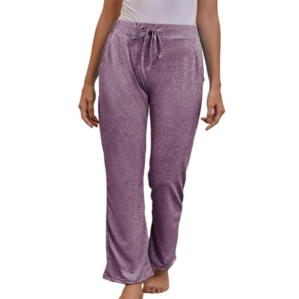 Niuer Womens Plus Size Yoga Sweatpants Wide Leg Lounge Pajamas Pants