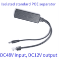 thumbnail image 4 of Gigabit Mini PoE Splitter 10/100/1000Mbps POE Splitter DC Output 12V Power over Ethernet IEEE 802.3af for IP Came Black, 4 of 9