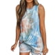 thumbnail image 4 of Camiseta sin mangas Mujer Cuello redondo Top Printed Twisted Vest, Sky Blue, XL Methold AP001690-19, 4 of 5