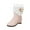 Pink, variant on Fesfesfes Womens Ankle Boots Warm Solid Boots Round Toe Bow Booties Wedge High Heel Boots Shoes 6.5(38)