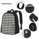 thumbnail image 3 of Balery Houndstooth Black And White Mochila Escolar 3 en 1 para Niños - Mochila Resistente con Lonchera Térmica y Estuche - Mochila Escolar para Niños y Niñas, 3 of 7
