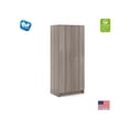 thumbnail image 3 of Tot Mate Double-Door Tall Cabinet, Gray Wood Laminate, 30"W x 20 1/2"D x 72"H, Assembled, 3 of 7