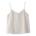 thumbnail image 2 of Amazhiyu Womens Linen Camisole Tank Top V-Neck Sleeveless Loose Adjustable Strap Casual Summer Cami Tops, 2 of 6