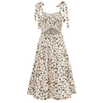 thumbnail image 1 of Vestido de Verano Informal con Escote en V Color Albaricoque L, 1 of 10