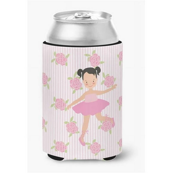 Carolines Treasures BB5187CC Ballerina Black Hair Ponytails Can or Bottle Hugger