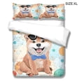 thumbnail image 2 of Conjunto de camas Perro Impresionado Edredón Cubiertas Pillowcasas Niños Durmiendo Artículos para el hogar Modelo lindo Patrón de Mascotas Conjuntos de cama de verano XL LYSHDW2109250011 3 Piezas kenally HA012376-11, 2 of 7