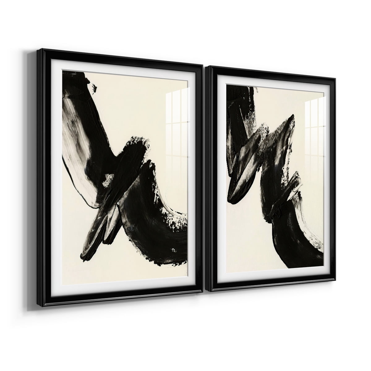 Wexford Home Black Expression I Premium Framed Print, 18.5" x 24.5" - Ready to Hang, Black (Set of 2)