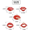 thumbnail image 3 of 20pcs Sexy Red Lip Alloy Enamel Mouth Charms for Jewelry Making Crafts DIY,5 Styles, 3 of 7