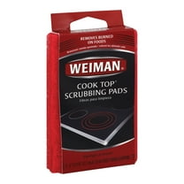 Weiman Cook Top Scrubbing Pads, 18 Count, 6 Pack Cuts Through The Toughest Stains - Scrubbing Pads Carefully Wipe Away Residue