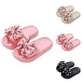 thumbnail image 4 of FFENYAN Cute Princess Style Girls Butterfly Knot Slide Sandals - Soft Non-Slip Breathable Outdoor Slippers for 5-12Y - Ideal for Summer Playdates Pool Parties and Beach Trips, 4 of 4