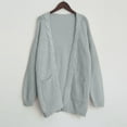 thumbnail image 5 of Vedolay Women's Sweaters Draped Open Front Cropped Cardigan Long Sleeve Knit Outwear Gray,M, 5 of 5