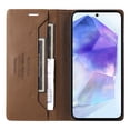 thumbnail image 2 of Allytechgroup Flip Case for Samsung Galaxy A55 with Credit Card Slot, PU Leather Wallet Phone Case with Stand Slim Lightweight Shockproof Back Cover Bumper for Samsung Galaxy A55, Brown, 2 of 8