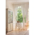 thumbnail image 3 of 1 Pair White Plain and Pure lines Windows Curtains Vintage Cotton Tassel Window Curtains Panels 55" W x 84" L, 3 of 6
